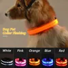 USB wiederaufladbare LED-Hundehaustierhalsband blinkende leuchtende Sicherheit leuchten Nylon-Hundehalsband Anti-verlorene Haustier-Halskette Welpenhalsbänder2172
