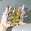 15 ml Gold Silver Silver Glass Spray Bottle Prov Glasflaskor Portable Mini Parfym Atomizer