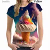 Damska koszulka śmieszna lodowa koszulka 3D Kobieta Kobieta letnia koszula moda hip-hop swobodne topy tees wygodne odzież fe tshirt 240311