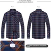 Plus Size S-8XL Mens Plaid Shirt Long Sleeve 100% Cotton Casual Slim Buttons Business Social Dress Shirts Blouse Men Clothing 240306