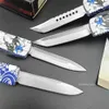 Micro Geisha UT85 AUTO Knife D2 Лезвия разных стилей с алюминиевой ручкой с ЧПУ Тактические уличные военные автоматические ножи с черным нейлоновым чехлом