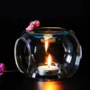 Glass Candlestick Fragrance Aroma Oil Tealight Holder Candle Wax Tart Warmer Elegant Brief Creative Candle Holders SH190924241T