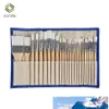 Set di pennelli per chip Set professionale sintetico manico corto con custodia per pennelli Forniture artistiche Pennello per pittura a olio per acquerello242x