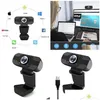 Webcams Fl Hd 1080P Webcam Pc Web Camera With Microphone X5 Usb For Calling Live Broadcast Video Conference Drop Delivery Computers Ne Ototw