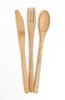 3pcsset ensemble de vaisselle en bambou 16 cm couverts en bambou naturel vaisselle couteau fourchette cuillère en plein air Camping vaisselle ensemble cuisine HHA106648514