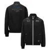 オートバイアパレル2024 F1チームジャケットフォーマ1ドライバーFl Zipper New Season Racing Uniform Windbreaker Mens Black Warm Proof Coat d Otru9