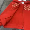 Marca roupas de bebê alegre vermelho meninos fatos de treino com zíper crianças conjunto casaco tamanho 100-160 cm outono conjunto de duas peças criança jaqueta e calças 24mar