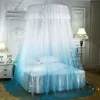 Dôme à trois portes suspendu princesse moustiquaire bébé lit tente lits ronds auvent dentelle moustiquaire pour lit double filles chambre Decor2440