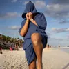 Lazer férias praia de duas peças masculino casual cor sólida algodão linho hoodie conjunto verão masculino com capuz topo e shorts conjunto 240311