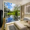 beautiful scenery Lake and mountains wallpapers outside the window HD artistic conception 3D three-dimensional landscape backgroun232j