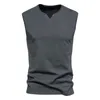 Herrtankstoppar träning Athletic Training Gym skjortor Vest Cotton Sleeveless T-shirt