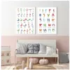 Arabo Islamico Wall Art Canvas Pittura Lettere Alfabeti Numeri Poster Stampe Nursery Kids Room Decor 211222266F