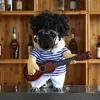 Divertido reproductor de guitarra para mascotas, disfraz de perro, guitarrista, disfraz de fiesta, ropa de año de Halloween para gatos franceses pequeños 3 Y200330206x