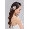 Hair Jewelry Simated Pearl Handmade Comb Headpiece With Copper Wire And Alloy Flower Style Bridal Gifts Drop Delivery Hairje Dhgarden Dh2Jy