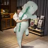 Большой размер 100140 см кавайный динозавр плюшевая игрушка длинная подушка для сна мягкая мультяшная кукла с животными для детей подарок на день рождения 240304