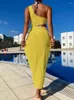 Sommer-Bikinis, vertuscht, Strandkleid, Sarong-Bikinioberteil für Damen, durchsichtiges Netz, hohe Schlitze, lange Kleider, Strandmode, Badebekleidung