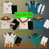 كأس العالم 1990 1996 Germanys Retro Littbarski Ballack Soccer Jersey Klinsmann 2006 2014 Kalkbrenner 1996 2004 Matthaus Hassler Bierhoff Klose Kids Kit