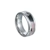 Kleurrijke Titanium Staal Natuursteen Ringen Band Rvs Trouwring voor Mannen Vrouwen Mode-sieraden