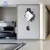 스윙 벽 시계 현대 디자인 북유럽 스타일 거실 벽 시계 홈 장식 패션 창조적 침실 무음 시계 벽 장식 Y22791