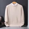 2023 Cashmere tröja Oneck Pullovers Mens Loose Overdimensionerade M5XL Sticked Bottom Shirt Autumn Winter Korean Casual Men Top 240301