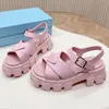 2024 zomer nieuwe dames gladiator sandalen runway platform dikke zool luxe designer dames hoogte toenemende buiten wandelen vakantie strandsandalen