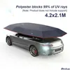 Car Sunshade Car Insated Hood Canopy Sunshade Waterproof Uv-Proof Outdoor Vehicle Carport Tarpain Shed Drop Delivery Automobiles Motor Dhkhi