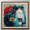 Chat coloré fait à la main, outils artisanaux, points de croix, ensembles de broderie, impression comptée sur toile DMC 14CT 11CT227k