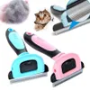 Escova para remoção de pelos de cães e gatos, ferramenta para tosa de gatos, furmins, cortador de cabelo removível inoxidável, escova para cães e gatos