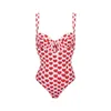 Maillots de bain pour femmes imprimé une pièce maillot de bain costume de plage jupe à volants manches bikini couvrir maillots de bain bain