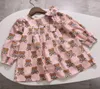 Marke Kinder Mädchen Kleidung Langarm Bär Print Kleid Baby Mädchen Prinzessin Kleid 210 Jahre Cartoon Brief Stile Kleidung8024334