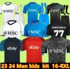 23 24 Maillots de football Maglia Napoli Kits pour enfants Naples Ligue des Champions SsC Maillot de football 2023 2024 Version joueur Halloween Édition spéciale OSIMHEN LOBOTKA