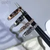 Desginer Chopard Takı Solmayan CNC Buz Yüzüğü 925 STERLING Gümüş Niş Tasarım Çift Yüzüğü Kare Petek Halkası