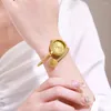 Orologi da polso Orologio d'oro alla moda per donna Orologi da donna al quarzo Orologio femminile a goccia libera Orologio da polso elegante impermeabile regalo