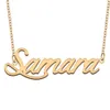 Samara naam ketting aangepaste naamplaatje hanger voor vrouwen meisjes verjaardagscadeau kinderen beste vrienden sieraden 18k verguld roestvrij staal