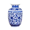 Vaso de porcelana azul e branco decoração sala de estar arranjo de flores antigo artesanato decorativo jingdezhen vasos de cerâmica lj2012291q