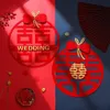 Adesivos de parede sofisticado detalhe requintado clássico duplo felicidade decalque design oco chinês wedding272q