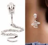 Rhinestones Body Jewelry Drop Tassel Navel Piercings Navel Belly Button Rings Snake Shape Women Bikini Bar7180648