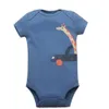 5PCSLot Tutine per neonate 100% cotone maniche corte Abbigliamento per bambini 6-24 mesi Abbigliamento per neonati bebe Tuta 240308