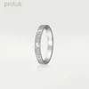 Anéis pequeno modelo fino amor anel de casamento feminino titânio completo designer jóias aneis anel bague femme design clássico ldd240311
