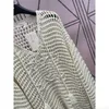 Designer CE23 Summer New Style Casual Triumphal Arch Hooked Knitted Hollow Top T-shirt BK5J