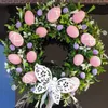 Decorative Flowers Acrylic Pattern Outdoor Door Decorations Garland Home Decoration Props Easter Seashell Wreath