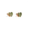 Stud Earrings Brand Designer With The Same Plant Inspired Green Forest Style Sweet Potato Leaf For Free Delivery