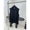 Damen Kleidung Shirt Polo Schwarz Hellgelb Shirt Damen Modedesigner ärmellos Tank Y2k Vintage All-matching Tops Herren FZ2403111