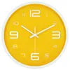 Grande relógio de parede digital silencioso nórdico criativo amarelo moderno casa simples clock208q