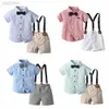 Clothing Sets Bow Tie Baby Kids Clothing Sets Shirts Shorts Striped Cardigan Boys Toddlers Short Sleeved tshirts Pants Suits Summer Children Clothes U7oU# ldd240311