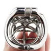 Stainless Steel Male Chastity Device Adult Chastity Cage With Curve Cock Ring Bondage Penis Chastity Belt Sex Toys for Men