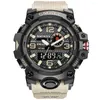 Relógios de pulso SMAEL 8035 Tactical Men's Multifuncional Watch Night Glow Impermeável Ao Ar Livre Digital Eletrônico