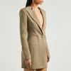 Womens Designer blazer Dress woman Corset Lady Slim Dress Fashion Jackets Pocket Outwear Warm Coats S-2XL