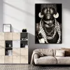 African Wall Art Primitive Tribal Women Canvas Painting Modern Home Decor Black Woman Pictures Print Decorative Paintings Mural273p