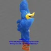 Trajes da mascote azul longo pele jay pássaro cyanocitta cristata águia falcão mascote traje adulto personagem dos desenhos animados bonito adorável retorno banquete zx13
